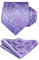 HISDERN Herren Krawatte Lila Paisley Floral Hochzeitskrawatten Business Krawatte Einstecktuch & Einstecktuch Set