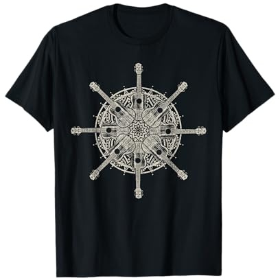 Ukulele Player Mandala Vintage Ukulele T-Shirt