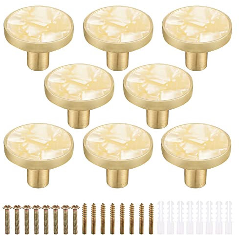 TsunNee 8PCS Modern Style Cabinet Knobs, Decorative Drawer Knobs, Single Hole Kitchen Cupboard Handles, Furniture Door Knobs, Wall Clothes Coat Hooks