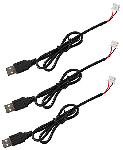 KSOPUERT 3 Stück USB-Stromkabel Länge 50cm USB-Kabel auf 56123 4pin 2.0 Stecker-Adapter, kann für Fahrzeug-Routing-Stromversorgung verwendet werden