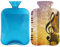2L Wärmflasche mit Abdeckung zur Schmerzlinderung Musiknote Tastatur Violine Wärmbeutel PVC Eis- und Wärmbeutel für Kälte- und Wärmetherapie / Menstruationskrämpfe / Füße / Handwärmer