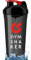 GYMSHAKER Protein Shaker 800 ml - Wabenstruktur-Sieb für cremige Protein Shakes - auslaufsicher & BPA frei - Schwarz Rot