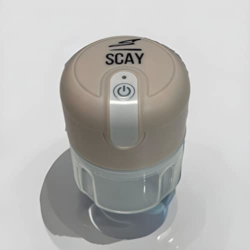 Mini tritatutto a batteria, pratico, 250 ml, mini tritatutto elettrico con 3 lame affilate per verdure, frutta, carne, alimenti per animali, ecc. con (ricarica USB) (polvere rosa)