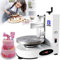 MOXAC Electrical Rotating Adjustable Cake Edge Surface Scraper 35cm Turntable,4-12InchesCakes, Automatic Birthday Cake Cream Spreading Coating Edge Smoothing Polisher,White