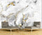 Papier Peint Photo Mural Peinture De Paysage D'Encre De Feuille D'Or De Ligne D'Or De Luxe Léger Diy 3D Papier Peint Salon Chambre Bureau Couloir Décoration Peinture 140 (largeur) x 70 (hauteur) cm
