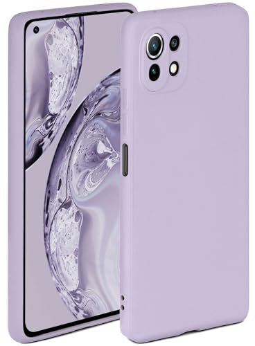ONEFLOW Soft Case für Xiaomi Mi 11 Lite/11 Lite 5G Hülle aus Silikon mit Kameraschutz, Silikonhülle mit erhöhtem Schutz fürs Display, Backcover Schutzhülle, weiche Handyhülle, Flieder