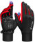 KUTOOK Winddichte Handschuhe Winter Herren Laufhandschuhe Warme Thermo Winterhandschuhe mit 2 Touchscreen Finger Wandern Joggen Laufen Bike Outdoor Sport Gloves Rot XL