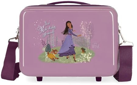 Disney Wish Just Kid-Ding Around Nececer Adattabile Viola 29 x 21 x 15 cm Rigido ABS 9,14 L 0,8 kg, Viola, Taglia unica, Necessità adattabile