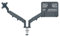 Leitz Ergo Space Saving Monitor and Laptop Arm, Dark Grey Arm for Monitor Up to 32 and Laptop Up to 17, Velvet Grey, 65380089