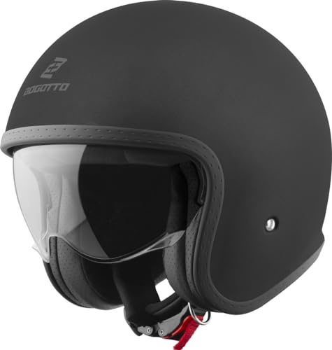 Bogotto H589 Solid Jethelm, schwarz matt, L
