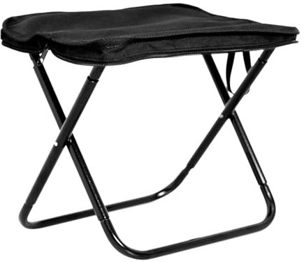 Xafrstyu Mini Campinghocker, Klappbarer, Hocker Tragbarer, Klappstuhl mit Tasche, Kompakt, Ultraleichter mit Einer Tragetasche für Garten, Strand, Angeln, Wandern, Picknick, Reisen (Schwarz)