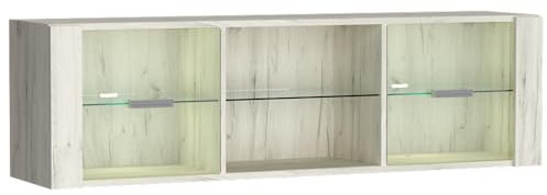 Lomadox Lowboard TV Unterschrank Wohnzimmer Schrank Fernsehschrank TV Board modern in weiß mit LED Beleuchtung