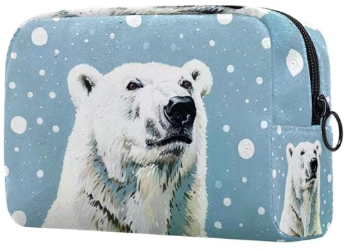 Große Make-up-Tasche mit Reißverschluss, gepunktet, für Damen, multi, 18.5x7.5x13cm/7.3x3x5.1in, Art déco
