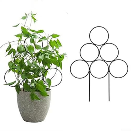 Pflanzenstützständer, 4 Stück, Garten-Rankgitter, Topfpflanzen-Stützständer, Pflanzenkletterrahmen, Efeu, 29,5 x 39 cm