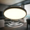 B.K.Licht - LED Deckenlampe mit Bewegungsmelder 3m Reichweite IP54, warmweißes Licht, 95 Grad Erfassung, LED Deckenleuchte, Lampe, Badlampe, Badezimmerlampe, Küchenlampe, 29x7,5cm, Schwarz