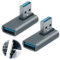 MxyVrix Lot de 2 adaptateurs coudés USB à 90 degrés, Charge Rapide et Transfert de données Haute Vitesse, Compact et Portable, Compatible avec PC, Ordinateur Portable, Chargeur USB-A