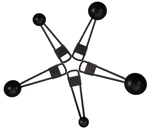 HOLIDYOYO Ensemble De 5 Pièces Cuillères à Mesurer Cuillère à Mesurer Mesure Empilable Verre Doseur Cuisson Mesure Cuillère Doseuse De Cuisine Trousse Tasse à Mesurer Liquide Ajustable Black