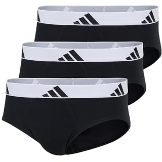 adidas Herren Brief (3 Pack) - Active Flex Cotton - Slip - Bequeme Unterwäsche