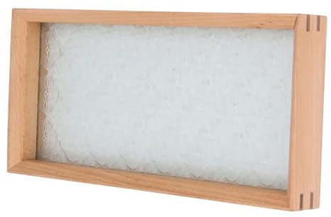 Badewannentablett für Badewanne, Rechteckiges Badewannentablett aus Holz und Glas mit Blumenprägung, Vielseitiges Wannentablett für Wein, Kaffee, Tee, Geschirr, Schreibwaren,