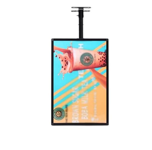 HGOuhK Tableau de menu rétro-éclairé à LED Panneau de caisson lumineux TV, cadre de panneau debout suspendu réglable avec cadre en aluminium à pression, porte-affiche lumineux LED, 1 pièces pour resta