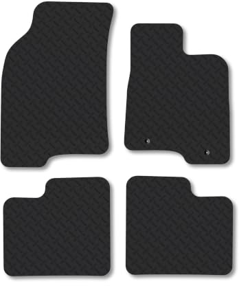 Fiat Panda (2012-2015) 5mm Rubber Car Mats | Heavy Duty Rubber Tailored Fit Floor Mats Full Coverage Durable Waterproof Accessories Easy Clean Anti Slip Made in the UK