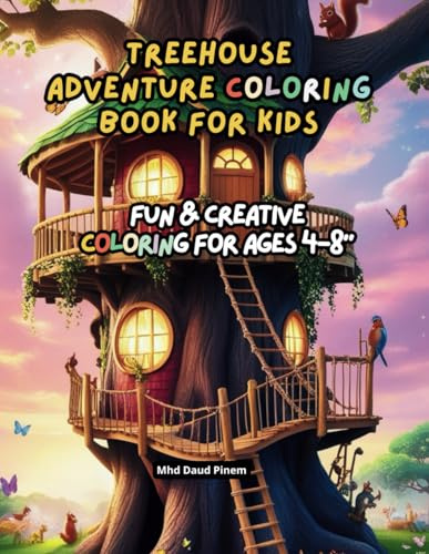Treehouse Adventure Coloring Book for Kids – Fun & Creative Coloring for Ages 4-8