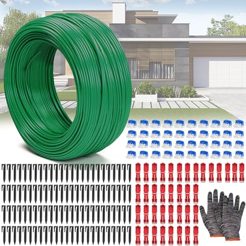 Begrenzungskabel Mähroboter, 200m Mähroboter Kabel Ø2,7mm,Rasenmäher Draht aus Verzinktem Kupfer, Kompatibel mit Gardena Bosch Husqvarna Worx Honda Robomow