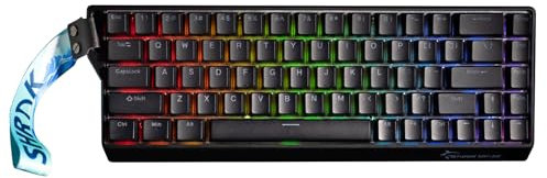 GK GAMAKAY x NaughShark NS68 Rapid Trigger Wired Mechanische Tastatur, 8KHz Polling Rate 0.01mm RT Accuracy, Snap Tap, Hall Effekt Outemu Peach Crystal Magnetschalter Tastatur (Schwarz, Wired)