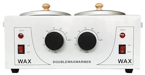 Professional Wax Warming Machine, Electric Wax Melt Heater Pot for Hair Removal, Skin Hands Care Warmer Machine For Home Beauty Spas Salons (Double Pot)