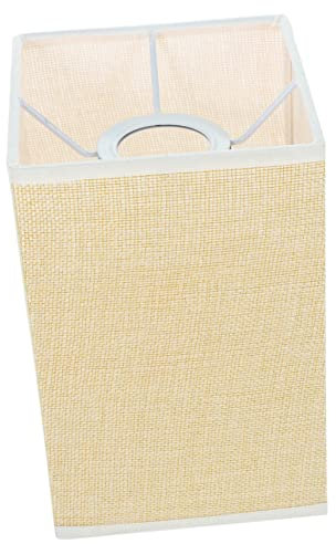 Operitacx Eckiger Lampenschirm Leinen für Tischlampen und Stehlampen Stilvolle Lichtabdeckung für Einladende Räume Quadratischer Lampenschirm für Natürliche