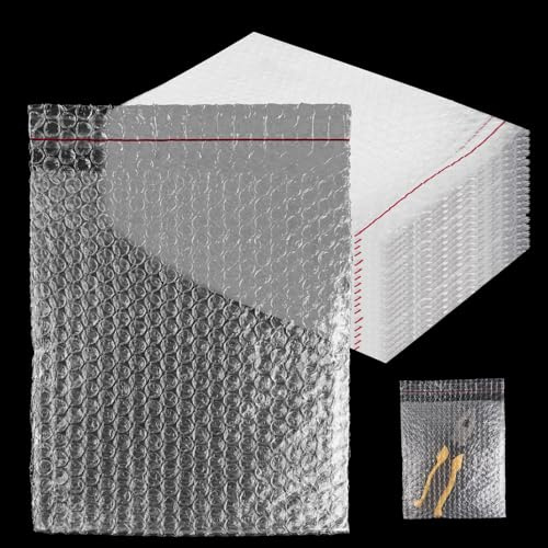 YAYODS 100 Stück Luftpolsterfolie Selbstklebend - 18x21cm Verpackungsfolie Luftpolsterfolie - Luftpolsterbeutel Bubble Wrap Luftpolster - Verpackungsmaterial Luftpolsterfolien für Versand Verpackung