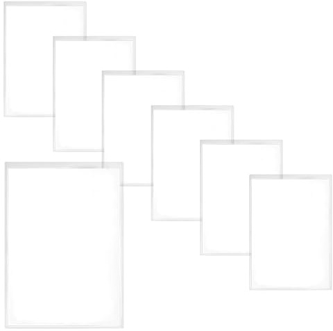 ZSUIQIN 7 Stk. A4 Top-Loading Klarsichthüllen,für Restaurants,Bars & Büros | PVC, 22x31cm, Klar, Wasserdicht, Einfach zu Reinigen, Für Arbeitsblätter, Notenblätter, Menüs, To‑Do‑Listen (Vertikale)