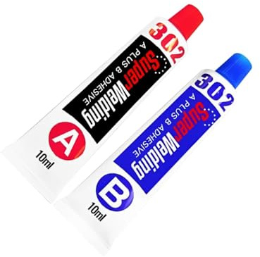 Zanthicia Relleno de hierro para reparación de metales, pegamento fundición AB resistencia, adhesivo reparación, accesorios soldadura líquida para vidrio y plástico