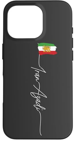 Hülle für iPhone 16 Pro Iran AZADI Iran Flagge Karte Löwe Sonne Schwert Free Iran Revolution