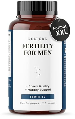 Formule Fertilité Homme | Nullure | 120 gélules (2 mois) | Testé par tiers | Nombre & Motilité des Spermatozoïdes | L-carnitine + CoQ10 + L-arginine + Zinc | Sans additifs & Vegan | Fabriqué dans l'UE