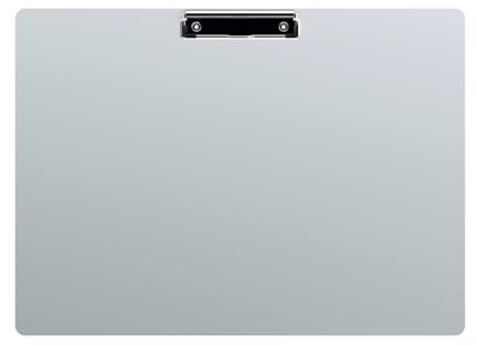 MAUL Klemmbrett A3 Querformat silber magnetisch mit Bügelklemme | sicherer Halt für 80 Blatt, robustes Aluminium für mobilen Einsatz, aufhängbar für schnelle Übersicht, blanko Schreibfläche