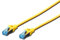DIGITUS Câble LAN Cat 5e - 2m - RJ45 Câble réseau - SF/UTP Blindé - Compatible Cat-6 & Cat-6A - Jaune