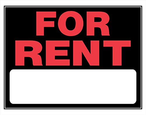 Hillman 840026 For Rent with Fill In, Plastic Sign, 15x19 Inches 1-Pack
