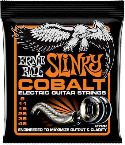 Ernie Ball Hybrid Slinky Cobalt - Cuerdas para guitarra eléctrica, cobalto, calibre 9-46
