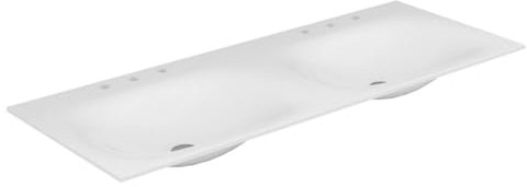 Keuco Varicor-Waschtisch Edition 11 31280, mit 2x3 Loch Bohrung, weiß, 2450 mm, 31280702406