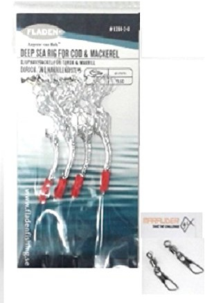 3 x Packs of Silver Tinsel Tail Mackerel + Cod Lure Rigs (for boat/sea fishing)