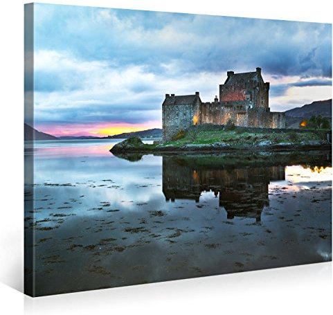 PICANOVA – Sweden Midnight 100x75cm – Premium Leinwanddruck – Kunstdruck Auf 2cm Holz-Keilrahmen Für Schlaf- Und Wohnzimmer