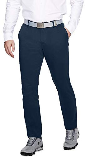 Under Armour UA Showdown Taper, light and stretchy golf trousers for men, 4-pocket high performance golf pant Men, Academy / Steel Medium Heather / Academy, 32/34
