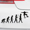 Motoking Autoaufkleber - Lustige Sprüche & Motive für Ihr Auto - Evolution Skateboarder - 25 x 10,6 cm - Schwarz Seidenmatt