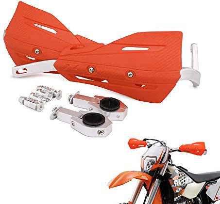 Universal Hand Brush Guards Protector Handprotektoren, 22 mm und 28 mm Aluminium für Motocross Dirt Bike EXC EXCF SX SXF SXS MXC MX XC XCW XCF XCFW EGS Enduro (orange)