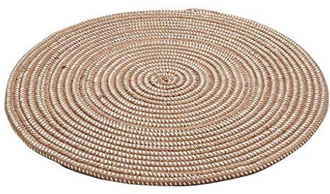CGF-Tapis Tapis Rond Corde Tissée Chambre Chevet Salon Table Basse Chaise D'ordinateur Tapis Diamètre Règle (40/60/80/100/120/140/160) Cm (taille : 40x40cm) - Beige