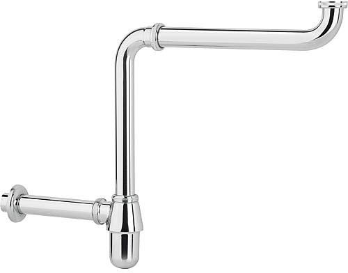 Raumsparsifon DN32 (11/4) - Flaschensiphon, Messing verchromt