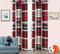 Leinen Plus 2 Flächenvorhänge Set für Teenager Jungen Patchwork Plaid Rot Grau Schwarz Weiß Neu