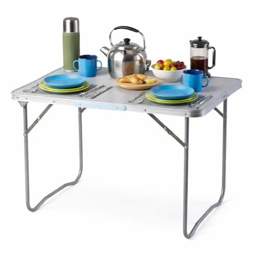 Mojawo XL Aluminium Campingtisch Klapptisch Gartentisch Camping mit Tragegriff Reisetisch 80x60x68cm