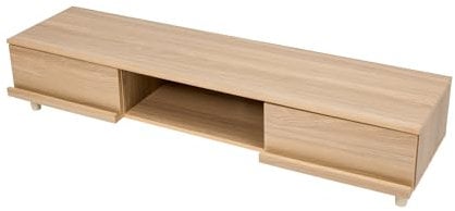 Iris Ohyama, gabinete de televisión, soporte de televisión para pantalla de hasta 65 pulgadas, 4 estantes, socket de cable, contemporáneo, Sala, Salón - TV Gabinete Bab - 150A - Marron Clair